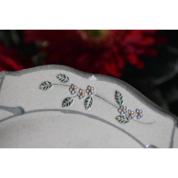 MPM Mick Morgan‎ Studio Pottery salad plates Glazed Stoneware Tan purple - Picture 8 of 9